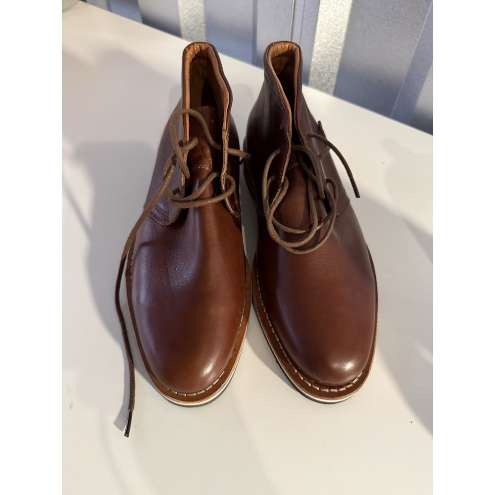 HELM The Hynes Boots Chukka Whiskey Leather Men Size 8M New‎